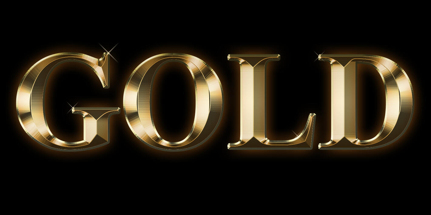 Gold Word Art